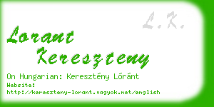 lorant kereszteny business card