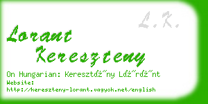 lorant kereszteny business card